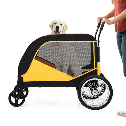 Gyabnw 4 Wheel Dog Stroller for Large Pet