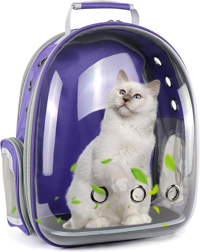 Cat Backpack Carrier,Expandable Pet Bubble Backpack Airline Approved, Pet Travel Carrying Bag for Small Medium Cats and Puppy with Hiking Walking Outdoor Use