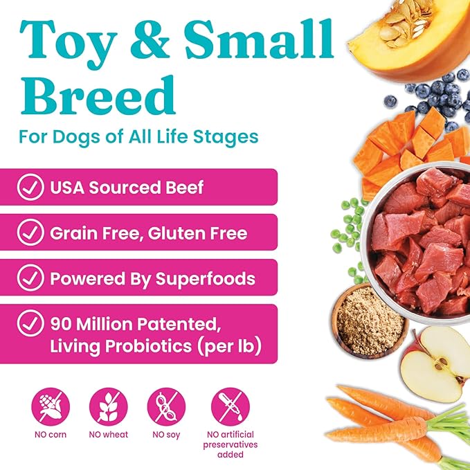 Solid Gold Mighty Mini Small Breed Dog Food - Dry Dog Food for Any Toy Breed - for Gut Health & Sensitive Stomach Support - Digestive Probiotics for Dogs - Grain & Gluten Free Recipe