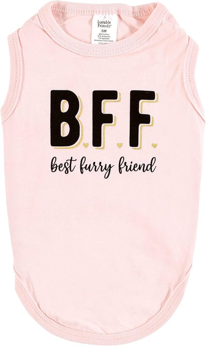 Luvable Friends Dog Pet Dog and Cats Cotton T-Shirts 2pk