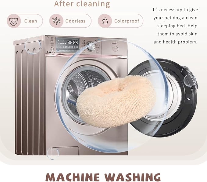 Light Brown Dog Bed Washable 15 inches 5 lbs