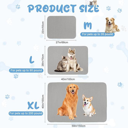 Summer Dog Cooling Mat Washable Ice Silk Self Cool Pad for Small Medium Large Dogs and Cats 27x22in)