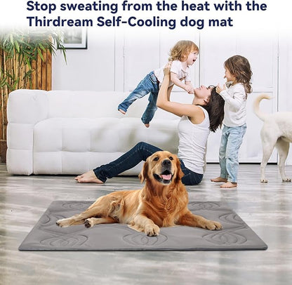 Iced 2.0 Dog Self-Cooling Mat for Large Dog 59"x40", Washable