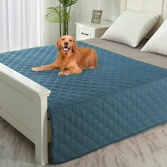 SPXTEX Dog Bed Cover Washable Pee Pads Dog Blankets for Puppy Large Dog Cat 1 Piece（52"x82",Blue）