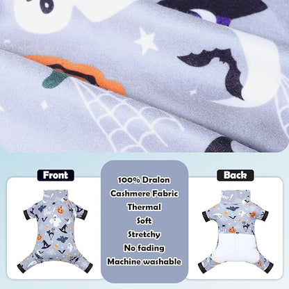 CuteBone Turtleneck Dog Pajamas Pet Clothes Thermal Dralon Onesie Cashmere High-Necked Puppy Pjs Coat GP06M