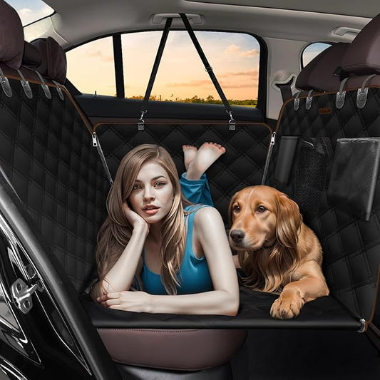 Alfheim Strong Hard Board Support, Car Rear seat Extender Suitable for Dogs, Waterproof and Scratch Resistant Hard Bottom Hammock Travel Bed, Suitable for Most car SUV Truck Rear seat Protectors