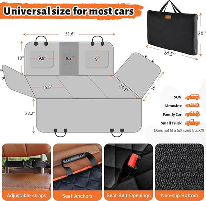 Back Seat Extender for Dogs Window,100% Waterproof