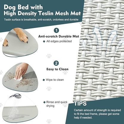 Upgraded Elevated Dog Bed with Canopy