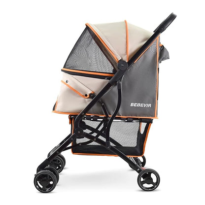 Dog Stroller Pet Stroller Cat Stroller Advanced Portable 1-Hand Quick