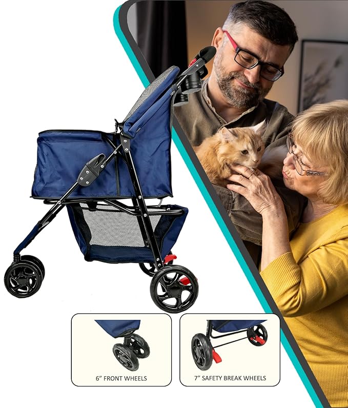 AmorosO Pet Stroller for Convenience and Mobility