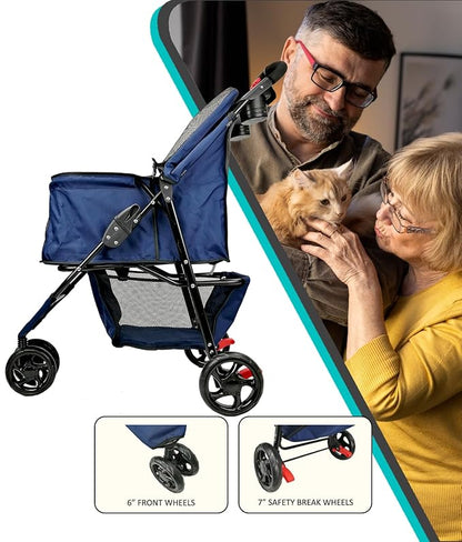 AmorosO Pet Stroller for Convenience and Mobility