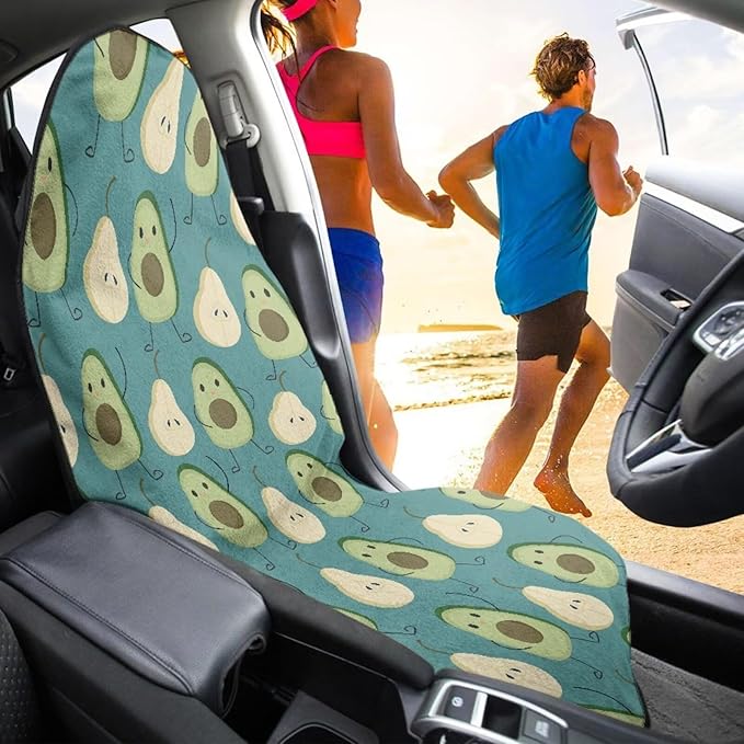 Yewattles Avocado Pattern Waterproof Bucket Car Seat Protector