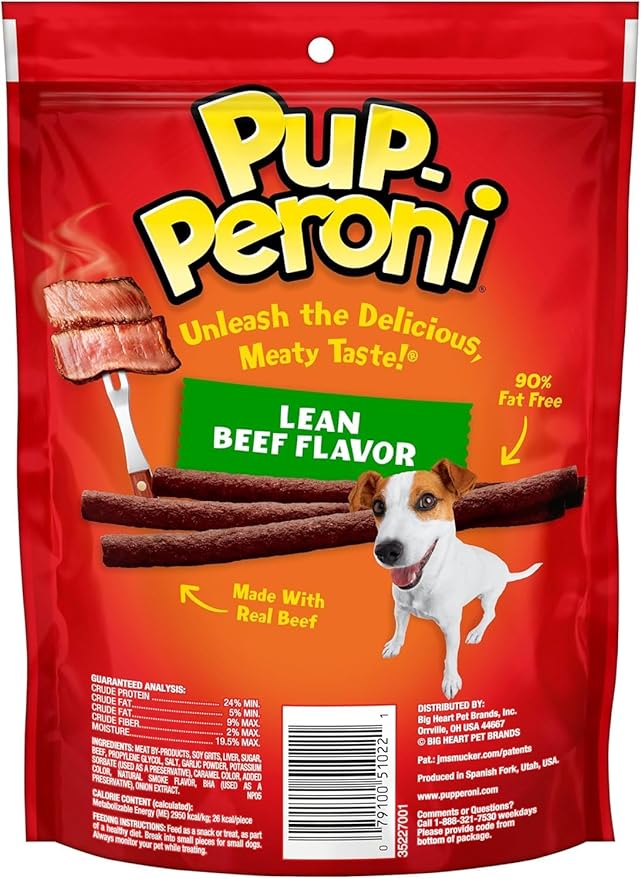 Pup-Peroni Dog Treats, Lean Beef Flavor, 5.6 Ounce (Pack of 8), Made with Real Beef, 90% Fat Free