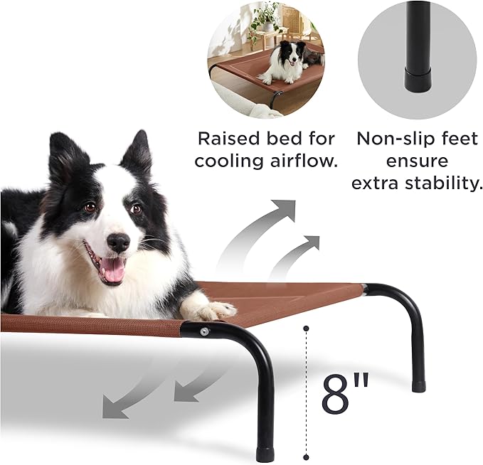 Bedsure Elevated Raised Cooling Cots Bed for Large Dogs 49 inches