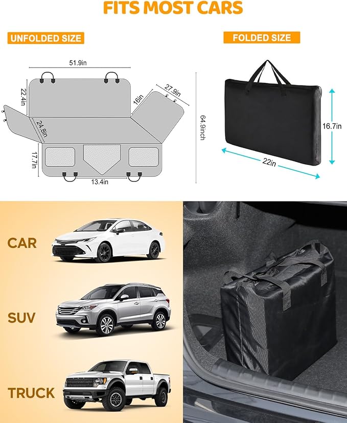 GEARGO Back Seat Extender for Dogs