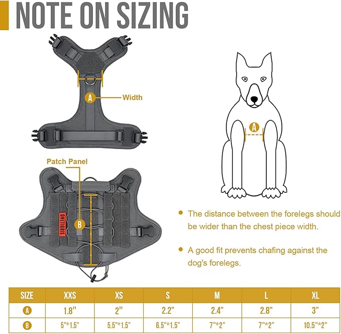 OneTigris Tactical Dog Training Vest No Pull Harness for Dogs