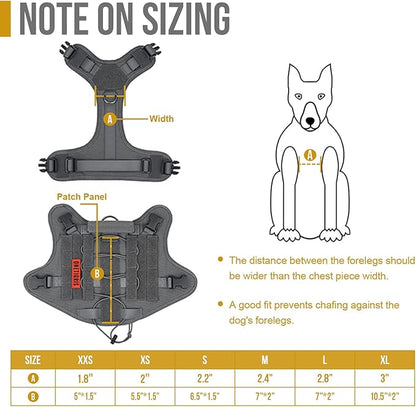 OneTigris Tactical Dog Training Vest No Pull Harness for Dogs