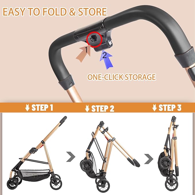 Magicorange Pet Stroller 3 in 1 Dog Stroller for Medium Small Size Dogs