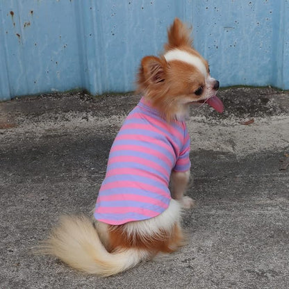 LOPHIPETS 100% Breathable Cotton Striped Dog Tee Shirt