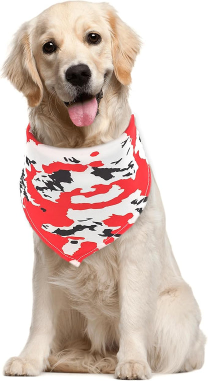 10PCS Dog Bandanas Tie Dye for Large XL Breed Dog Big Bandanas Pack Kerchief Washable Triangle Bibs Head Scarves Scarfs for Boys and Girls Grooming Accessories Costume