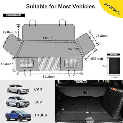 Dog Car Seat Cover for Back Seat 100% Waterproof