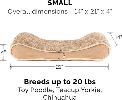 Furhaven Replacement Dog Bed Cover Minky Plush & Velvet Contour Luxe Lounger