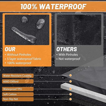 Dog Car Seat Cover for Back Seat Pocket,100% Waterproof,