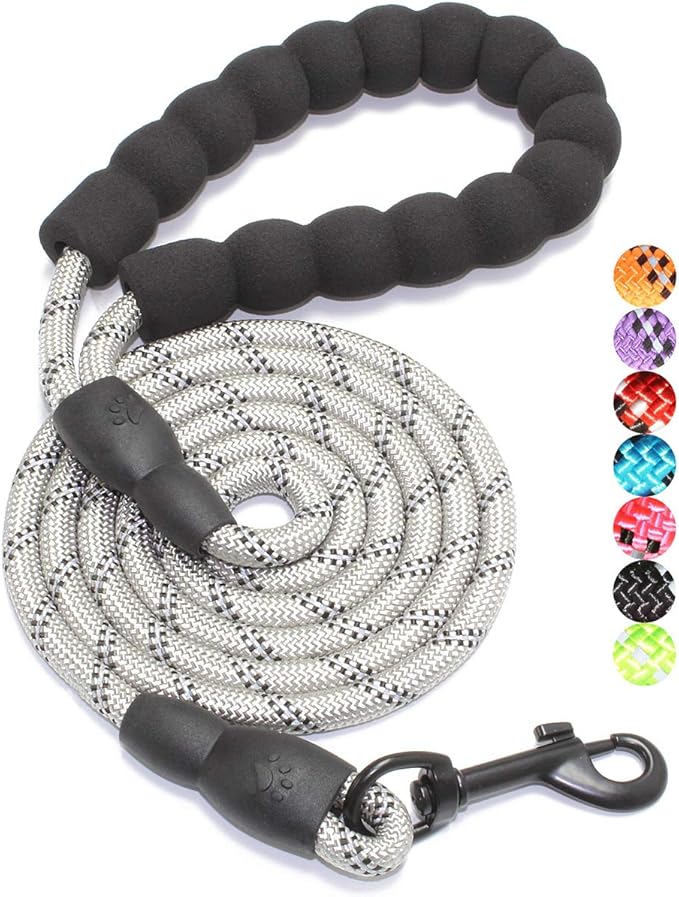 BAAPET 2/4/5/6 FT Dog Leash with Comfortable Padded Handle and Highly Reflective Threads for Small Medium and Large Dogs (5FT-1/3''