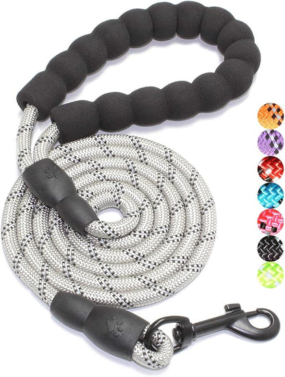 BAAPET 2/4/5/6 FT Dog Leash with Comfortable Padded Handle and Highly Reflective Threads for Small Medium and Large Dogs (5FT-1/3''