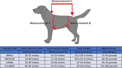 Doggie Stylz Multi-Functional Full-Body Lifting Dog Harness Vest, Designed for Front-Only, Rear-Only or Full-Body Dog Lifting. Please Measure Your Dog Before Ordering.