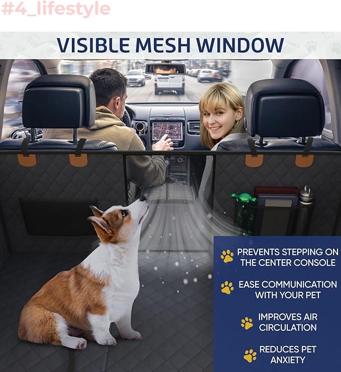 Katziela Back Seat Extender for Dogs-Large Space 2 Foams 425Lbs