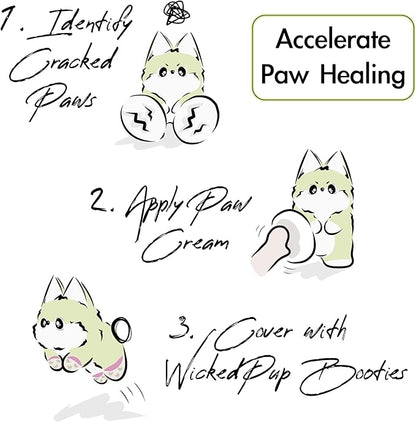 WICKEDPUP Unstoppable Dog Booties, 32 Count, Size 2 | Disposable Dog Boots & Paw Protectors | Breathable Puppy Shoes to Prevent Licking Paws (Size 2: Paw Width 1.25~1.5 inches)