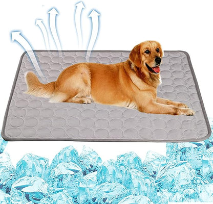 JIA.L Dog Cooling Mat Breathable Washable Summer Pet Cooling Pad Extra Large Dog Cat Self Cooling Pad for Kennerl 40inch x 28inch