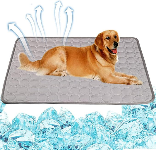 JIA.L Dog Cooling Mat Breathable Washable Summer Pet Cooling Pad Extra Large Dog Cat Self Cooling Pad for Kennerl 40inch x 28inch
