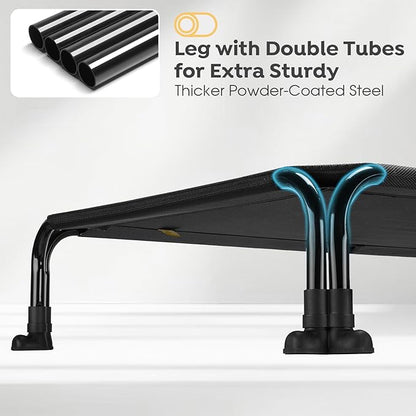 Veehoo Elevated Dog Bed 35" x 22", Black