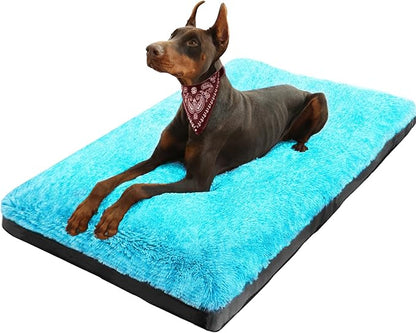 KISYYO XL Dog Bed Deluxe Cozy Plush Fixable Dog Kennel Beds for Crates Washable Dog Bed 42 x 28 x 3 Inches,