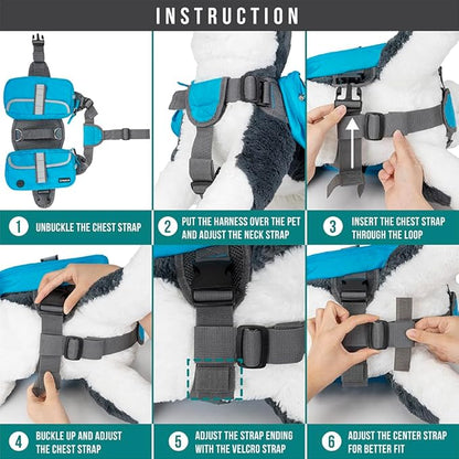 PetAmi Dog Backpack for Medium Large Dogs