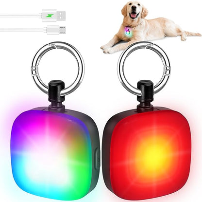 Dog Collar Light 2 Packs 4 Modes IP68 Waterproof