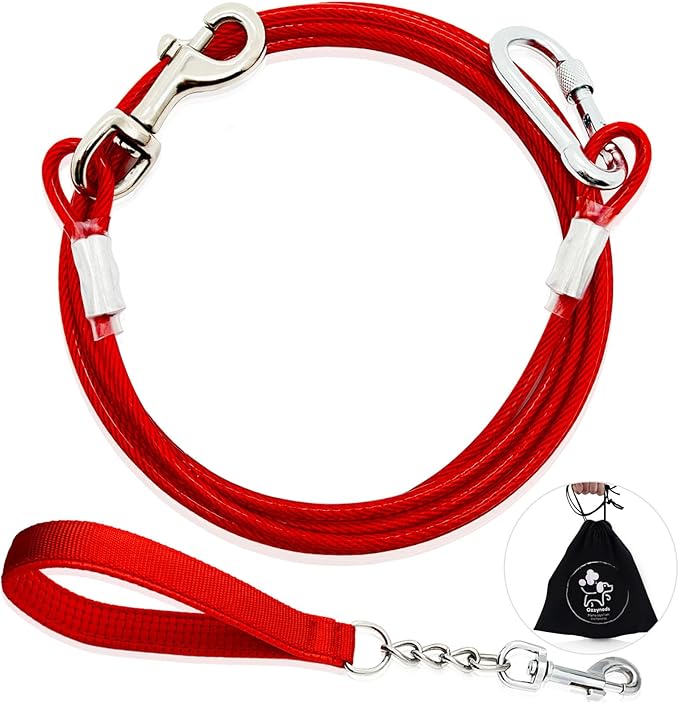 Tie Out Cable for Dogs Heavy Duty 10ft with 13in Short