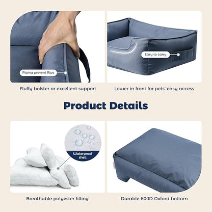 Miguel Waterproof Outdoor Dog Bed for Medium Small Dogs 30 inches