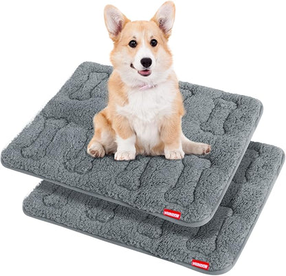 Dog Bed Crate Mat(24" X 18") 2 Pack