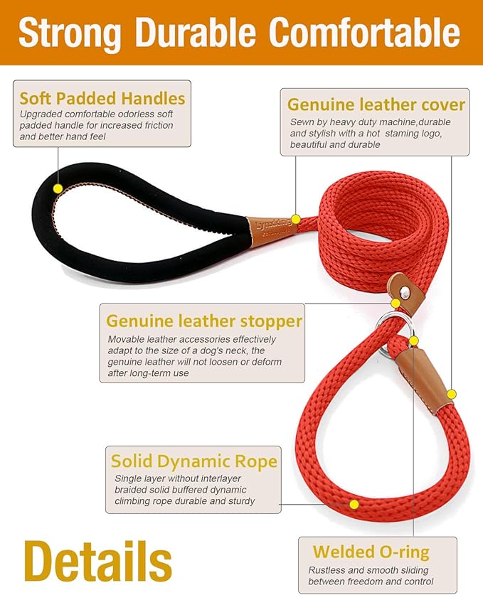 lynxking Dog Leash Slip Lead 5 6 8