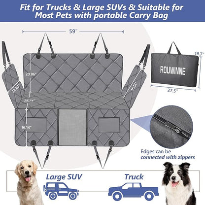 Back Seat Extender for Dogs Truck-Large Space 400lbs, Sturdy