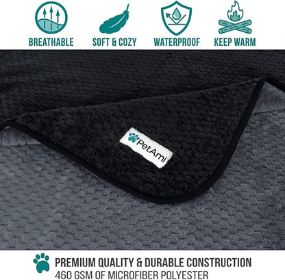 PetAmi Waterproof Dog Blanket 29x40 Black