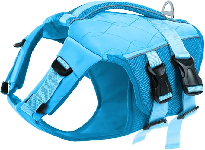 ASENKU Dog Life Jacket with Rescue Handle