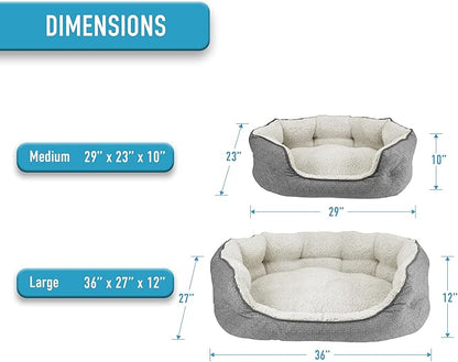 Canine Creations Cozy Pet Bed by Arlee Home & Pet Orthopedic Eco-Friendly Oval Durable Chew Resistant Washable Pet Bed for Medium and Large Large Dogs
