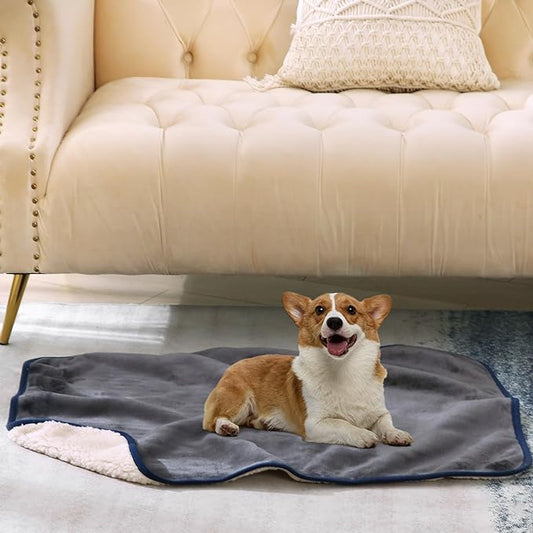 DaysU Waterproof Dog Blanket for Small Dogs 26.5"x35" Grey