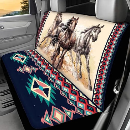 Doojoayie Aztec Horse Car Seat Cover for Rear