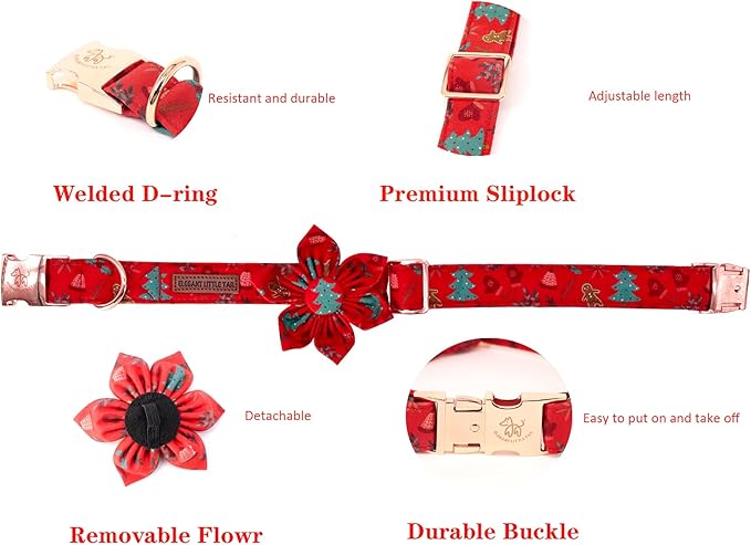 Elegant little tail Christmas Dog Collar