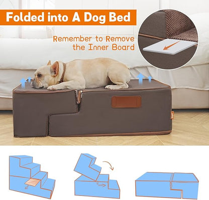 Supet Tall Dog Stairs for Small Medium Large Dogs to Get on Bed